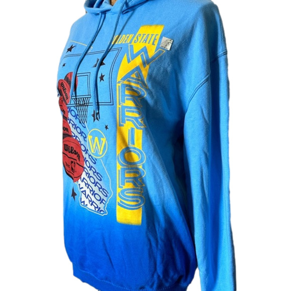 New‎ NBA Blue Golden State Warriors Pullover Hoodie size Medium - Picture 2 of 4